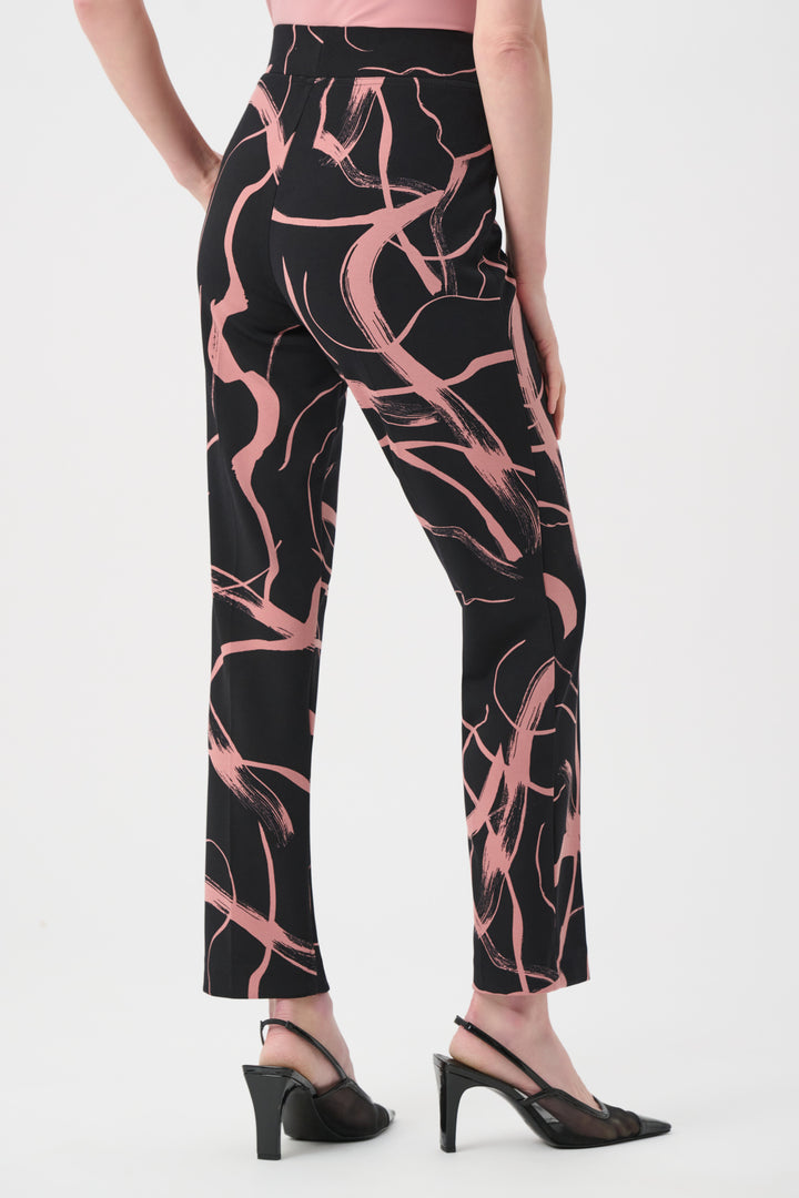 Silky Knit Abstract Print Straight Pull-On Pant Style 263119