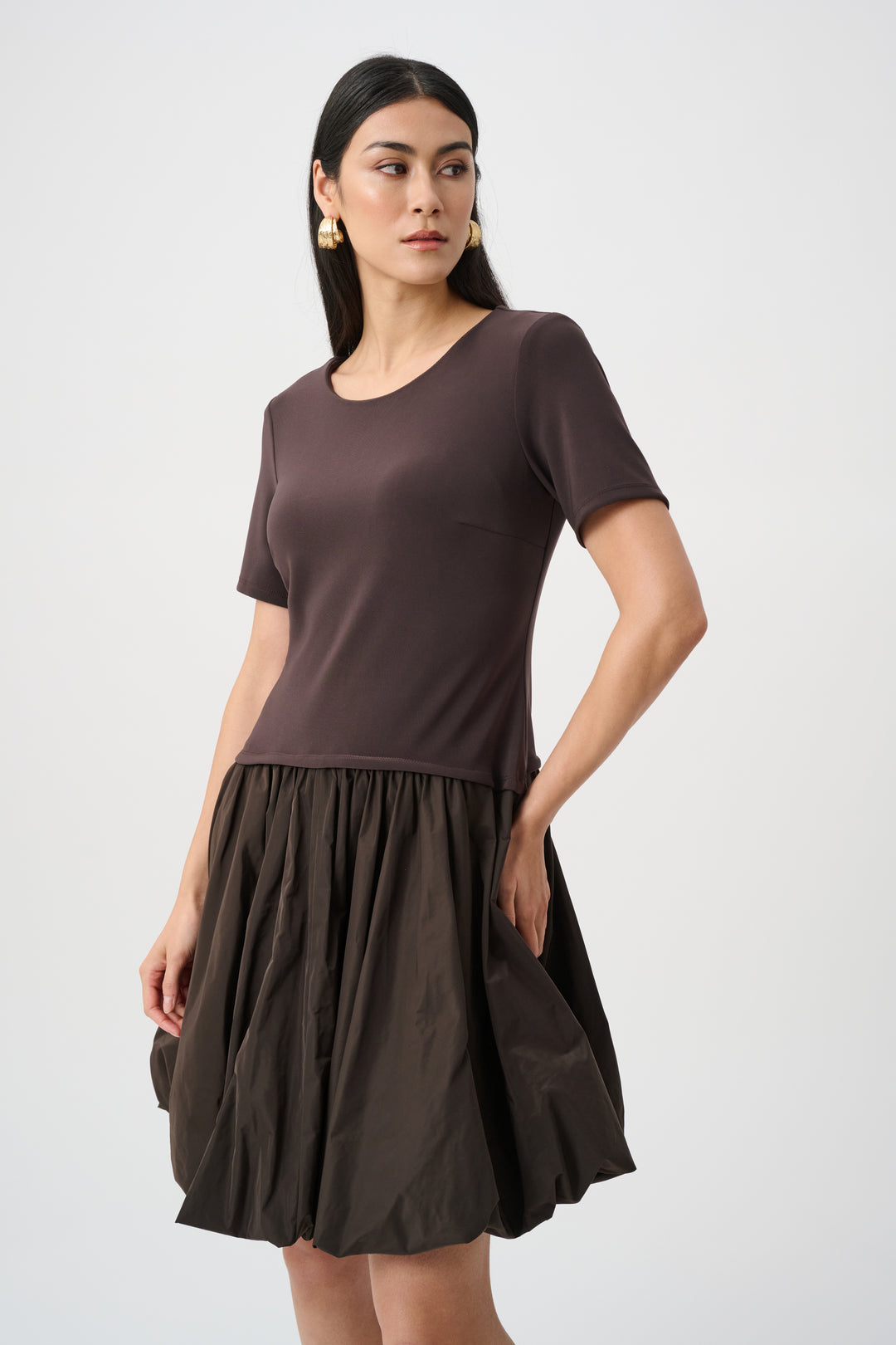 Silky Knit & Memory Fit And Flare Dress Style 263130