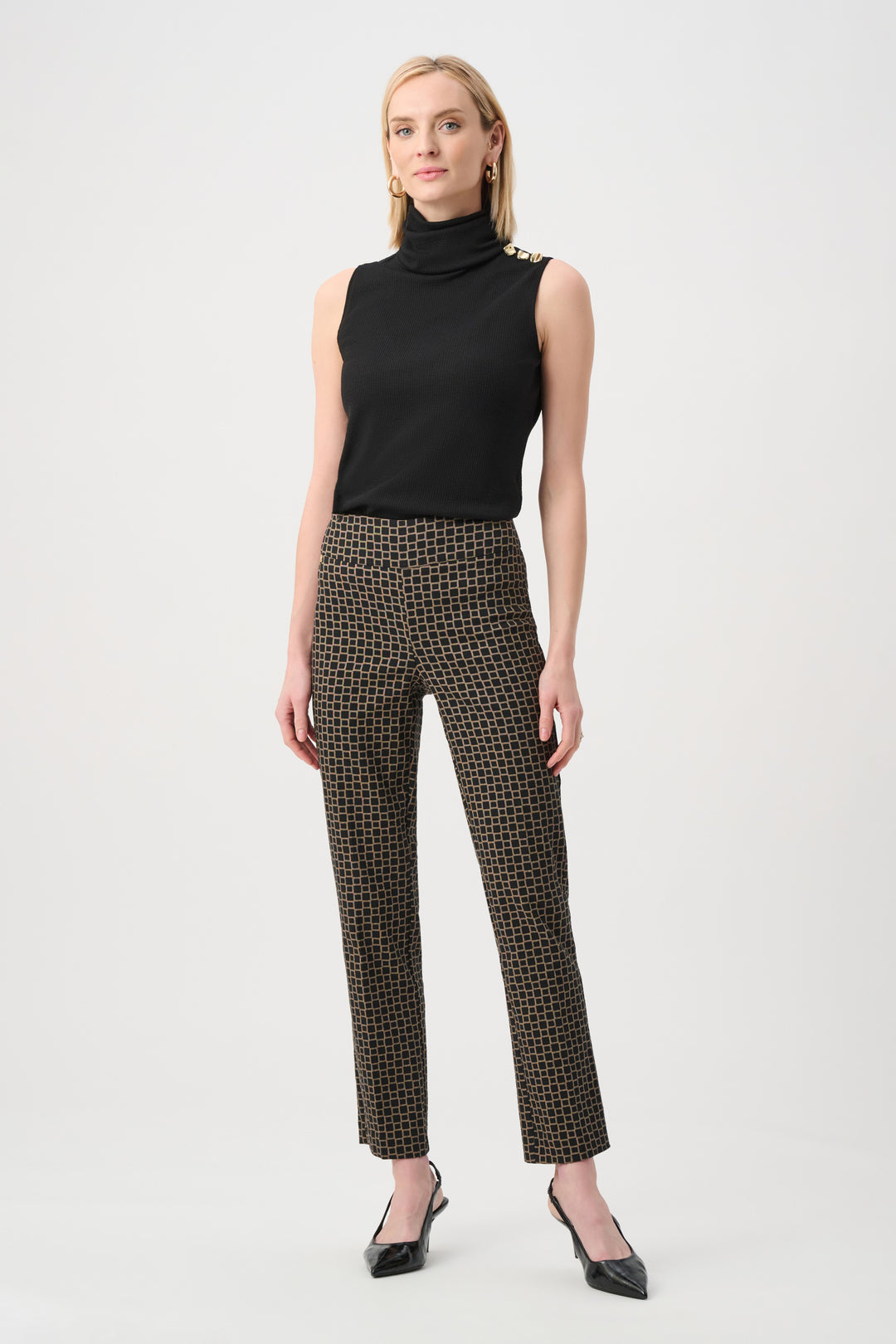 Geometric Jacquard Straight Pull On Pant Style 263138
