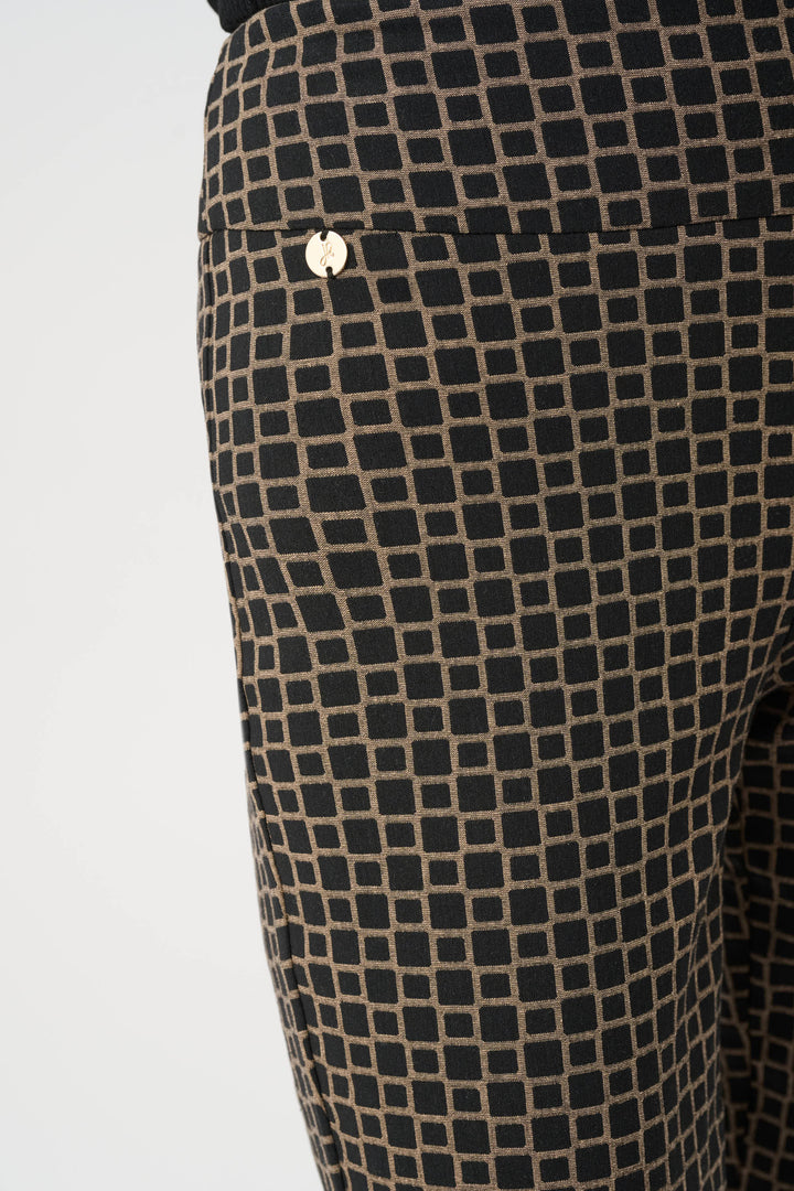 Geometric Jacquard Straight Pull On Pant Style 263138