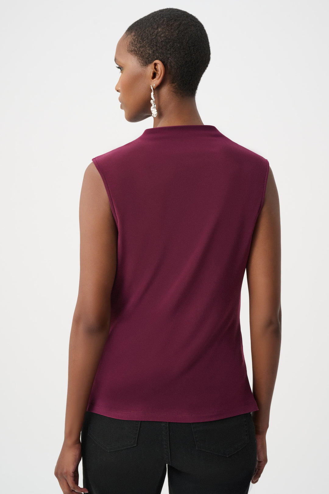 Silky Knit Sleeveless Cowl-Neck Top Style 263140