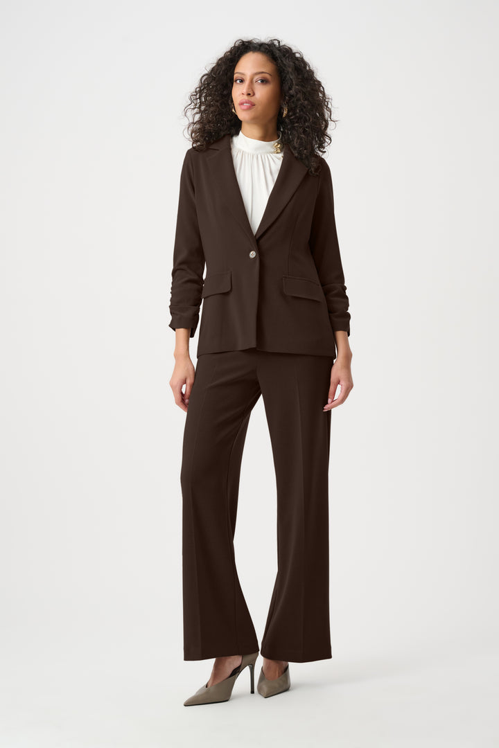 Melange Silky Knit Straight Blazer Style 263144
