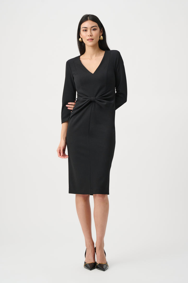 Scuba Crepe Knotted-Waist Sheath Dress Style 263150