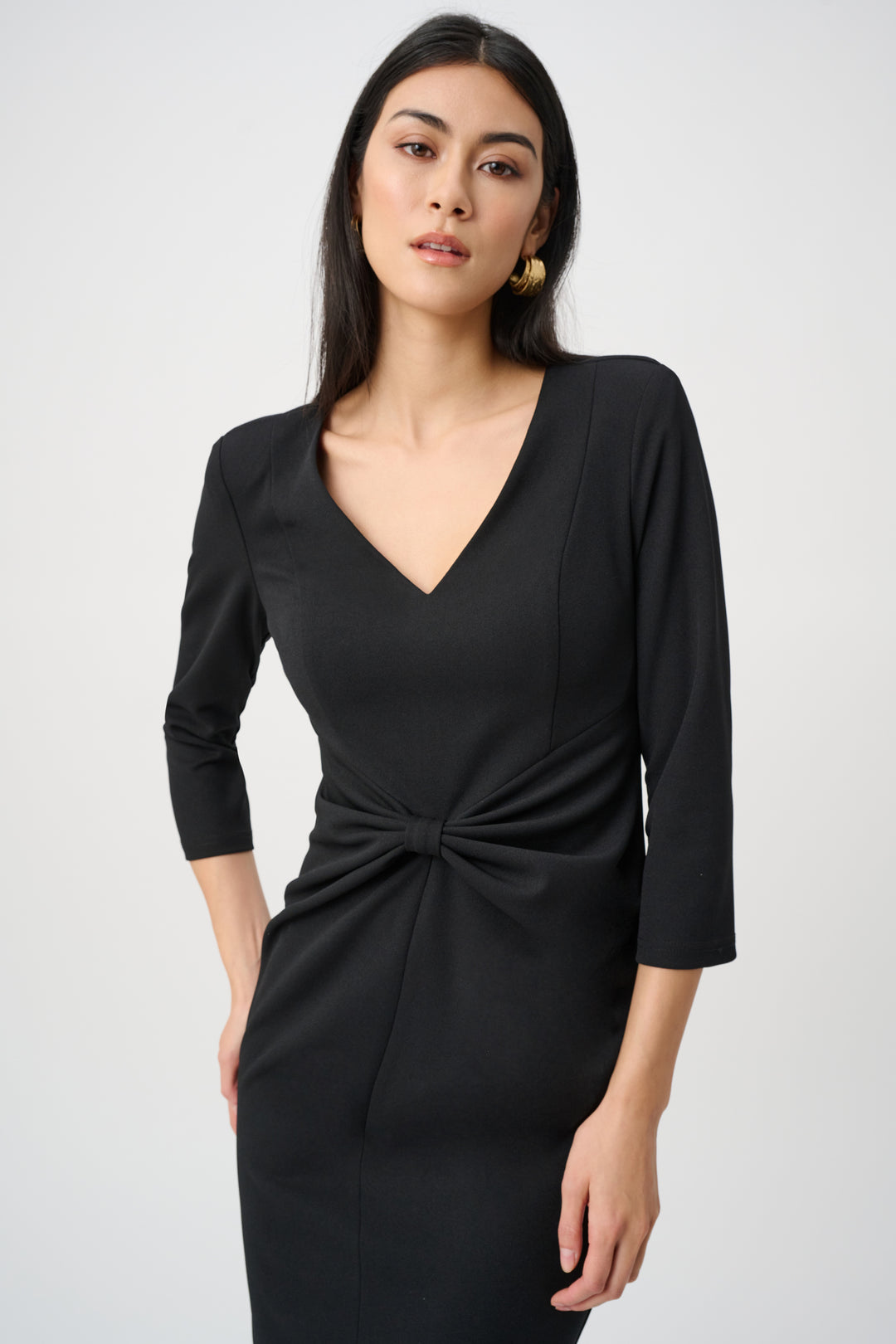 Scuba Crepe Knotted-Waist Sheath Dress Style 263150