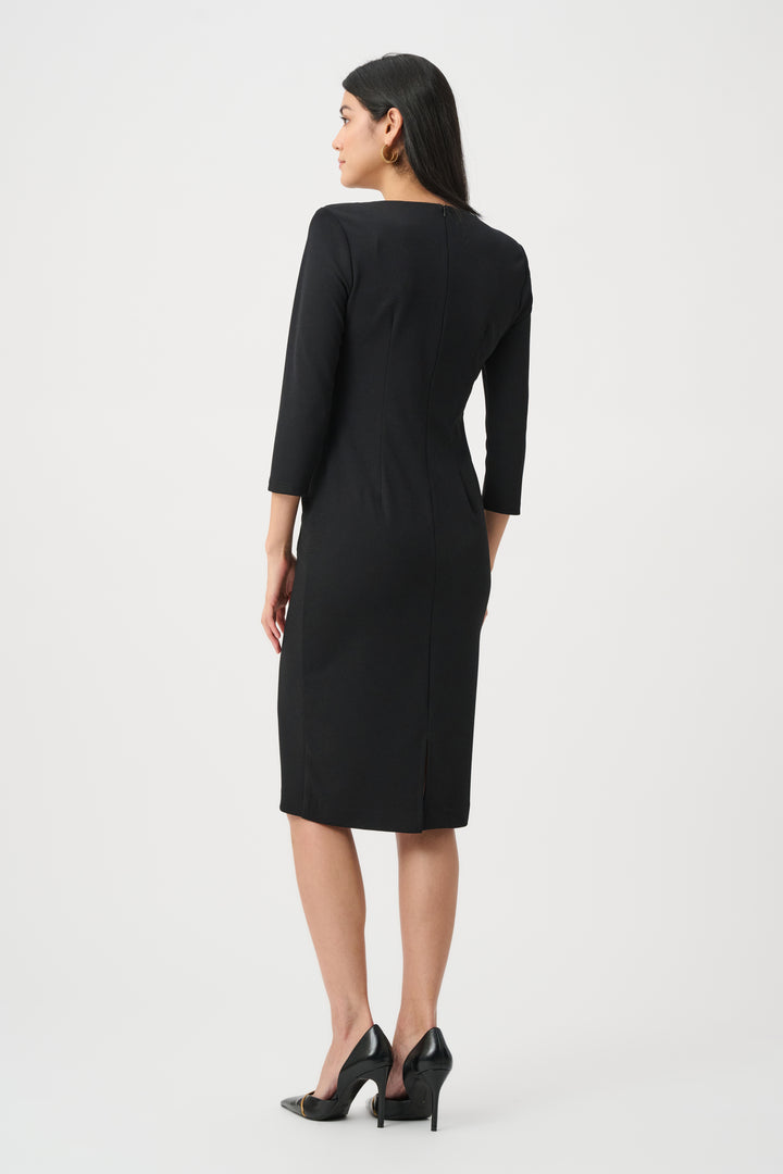 Scuba Crepe Knotted-Waist Sheath Dress Style 263150