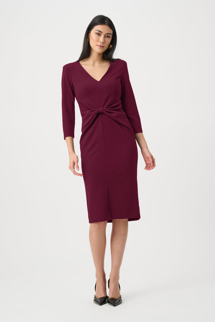 Scuba Crepe Knotted-Waist Sheath Dress Style 263150