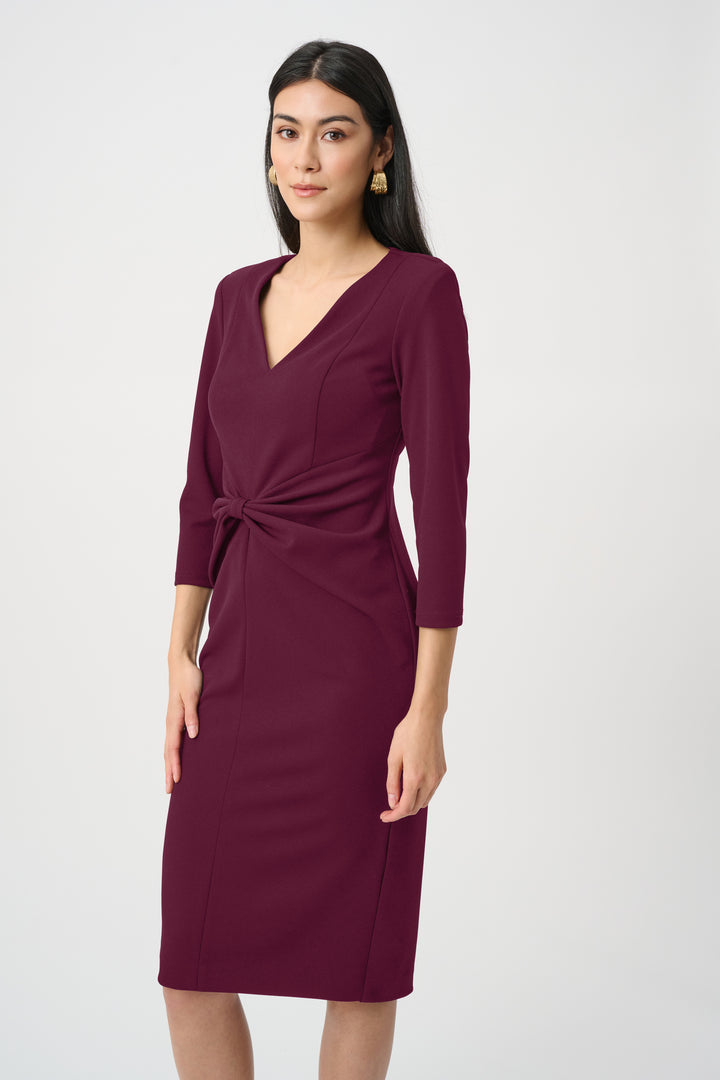 Scuba Crepe Knotted-Waist Sheath Dress Style 263150