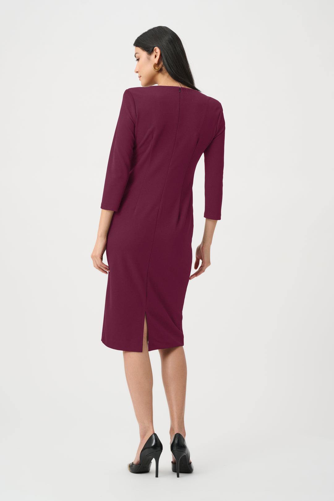 Scuba Crepe Knotted-Waist Sheath Dress Style 263150