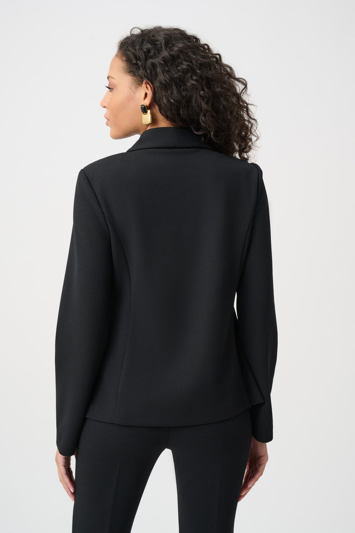 Scuba Crepe Fitted Blazer With Statement Buttons Style 263151