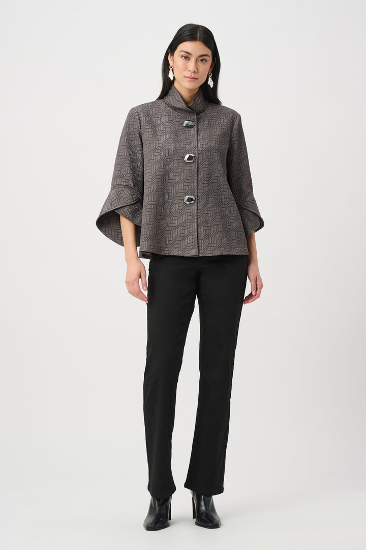 Geometric Jacquard Trapeze Jacket Style 263152