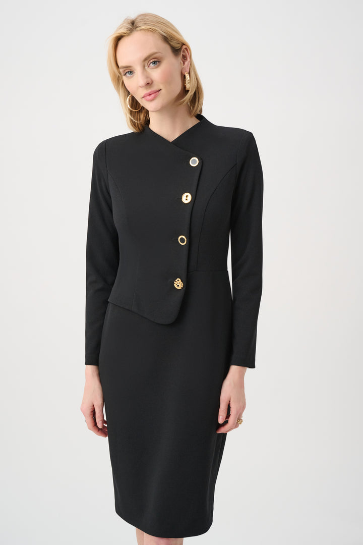 Scuba Crepe Mock-Neck Sheath Dress Style 263158