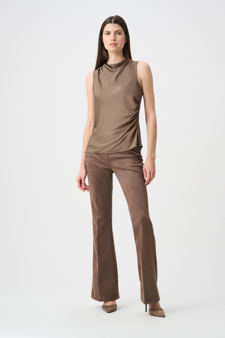 Scuba Suede Flared Pull-On Pants Style 263160