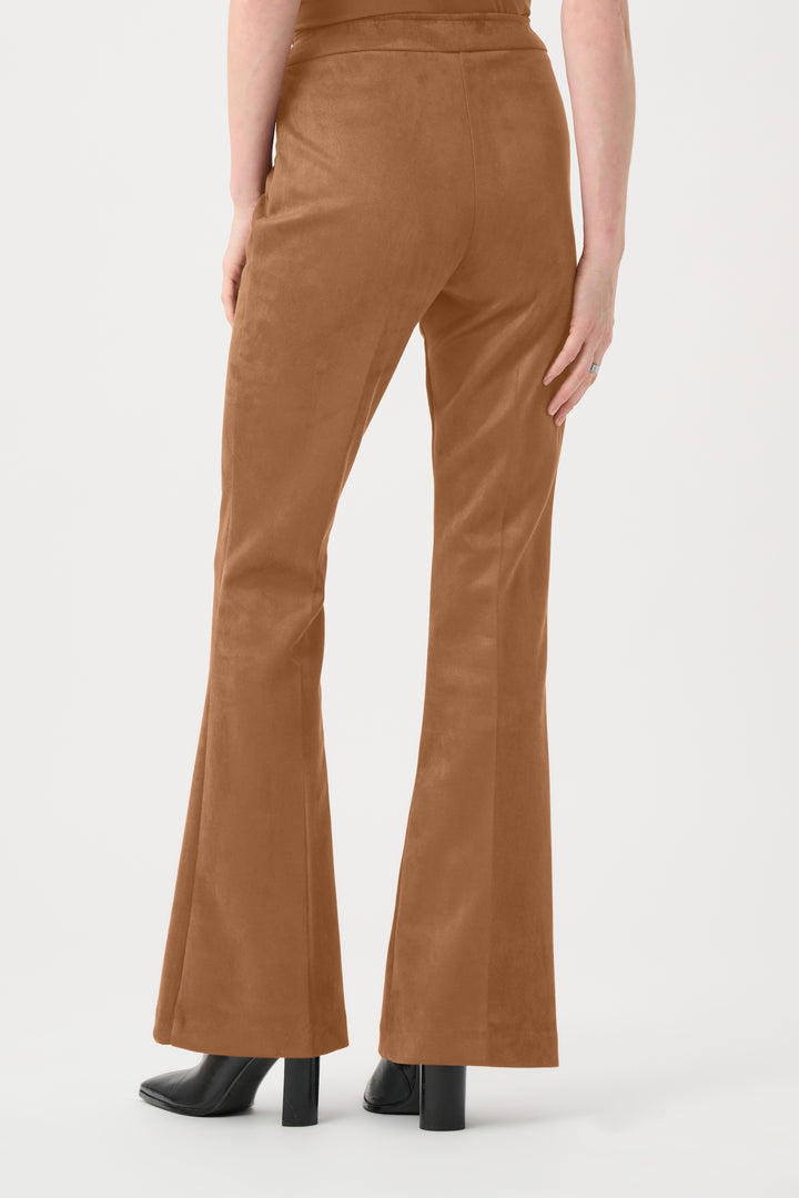 Scuba Suede Flared Pull-On Pants Style 263160