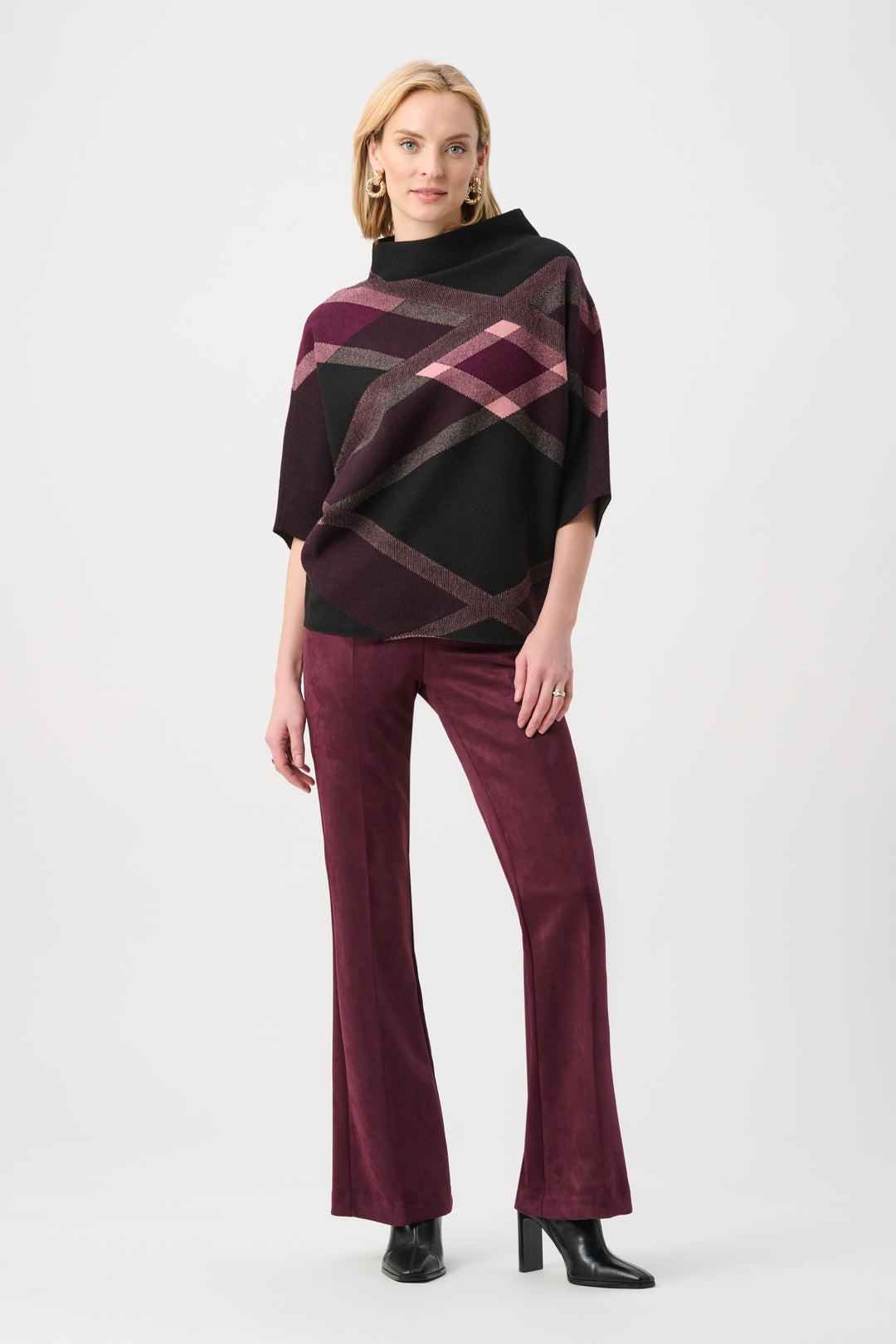 Scuba Suede Flared Pull-On Pants Style 263160