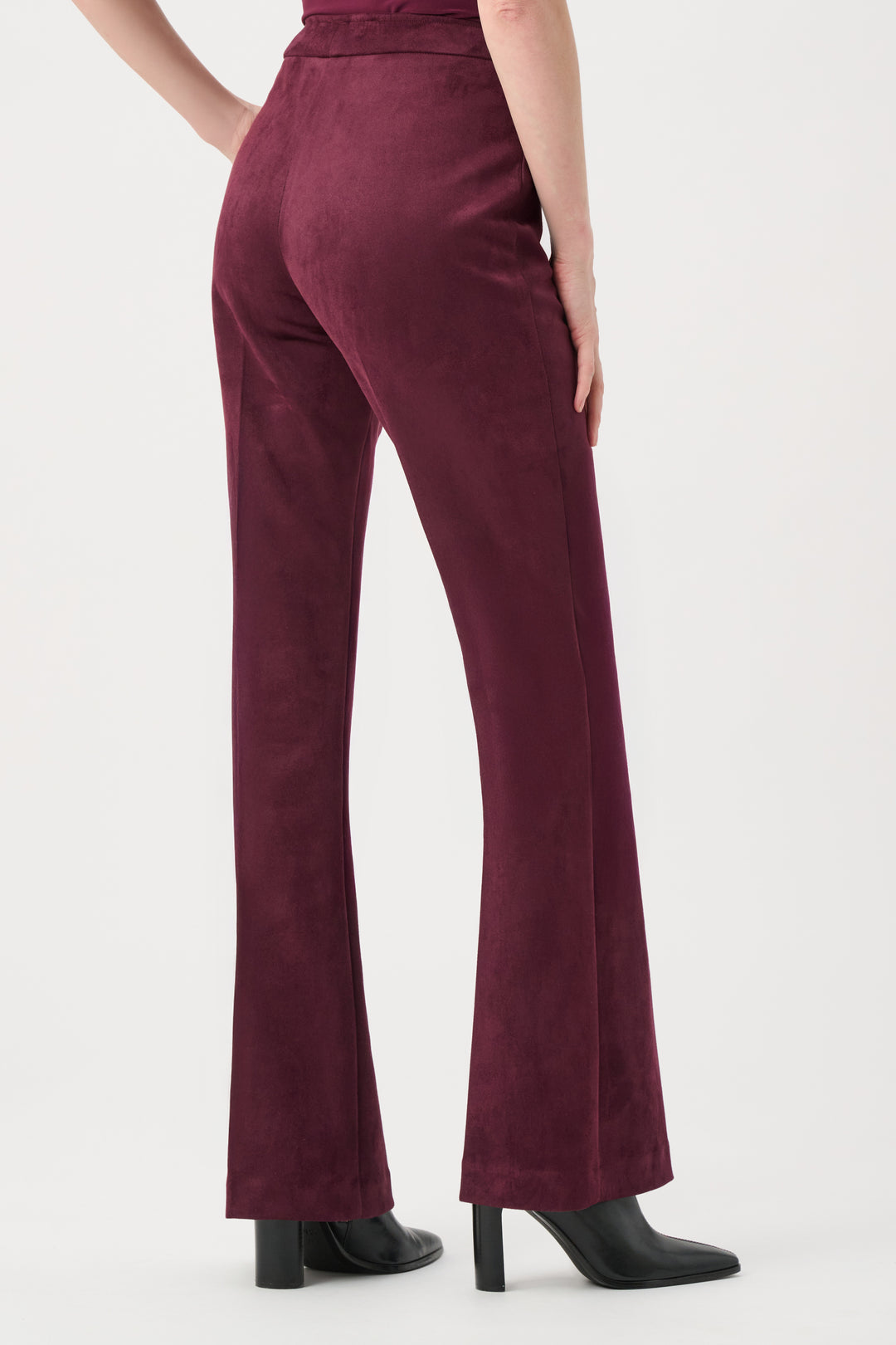 Scuba Suede Flared Pull-On Pants Style 263160