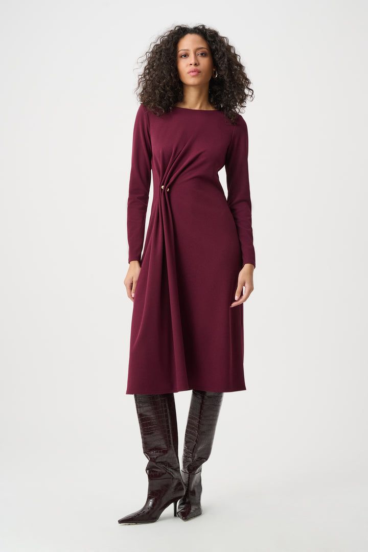 Scuba Crepe Draped Front Sheath Dress Style 263178