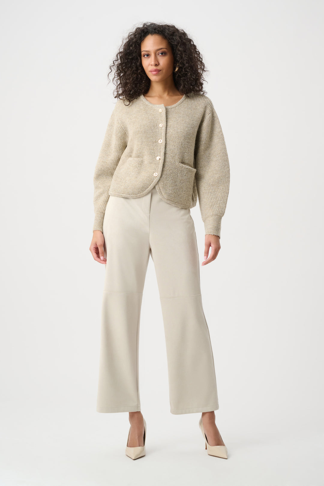 Scuba Suede Wide Leg Pull-On Pants Style 263191