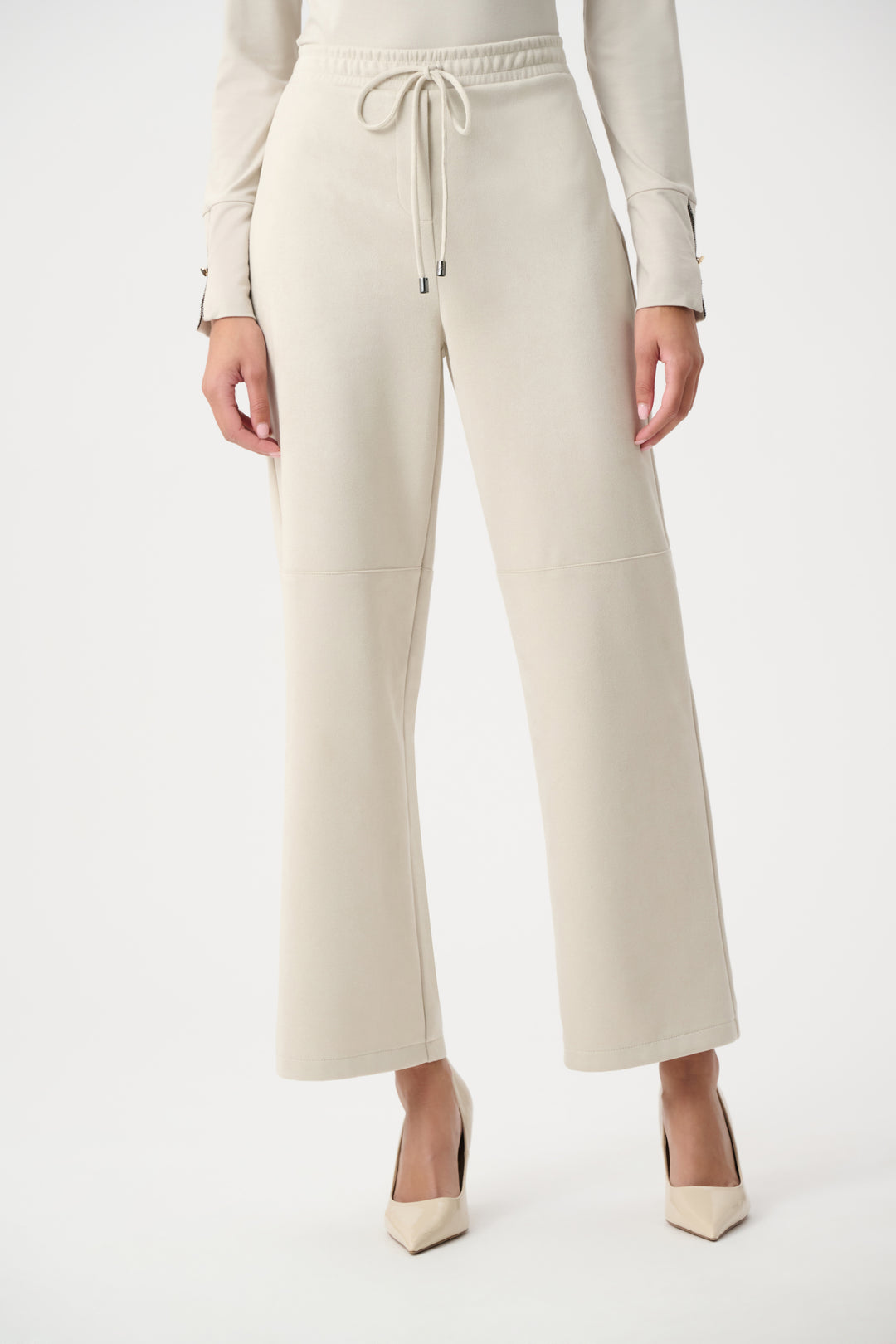 Scuba Suede Wide Leg Pull-On Pants Style 263191