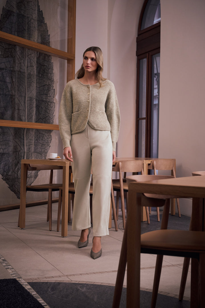 Scuba Suede Wide Leg Pull-On Pants Style 263191