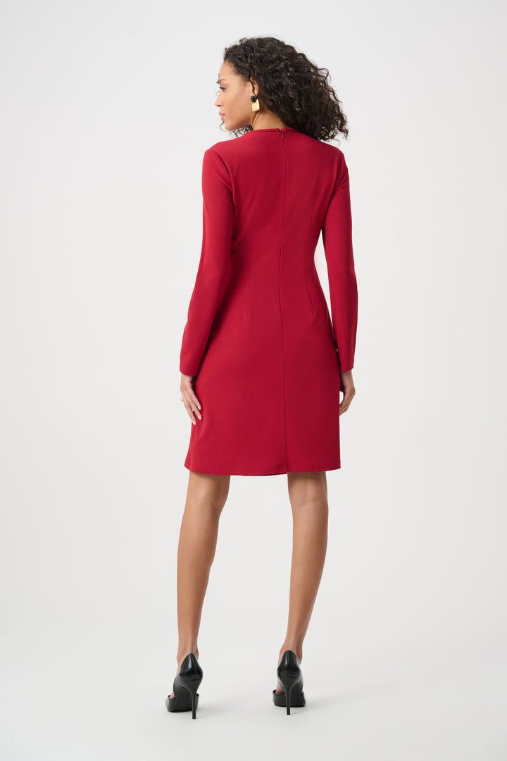 Scuba Crepe A-Line Wrap Dress Style 263196
