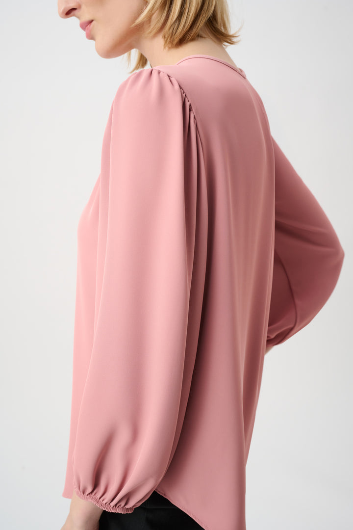 Woven Twill Top With Chain Detail Style 263202