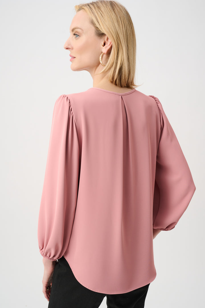 Woven Twill Top With Chain Detail Style 263202