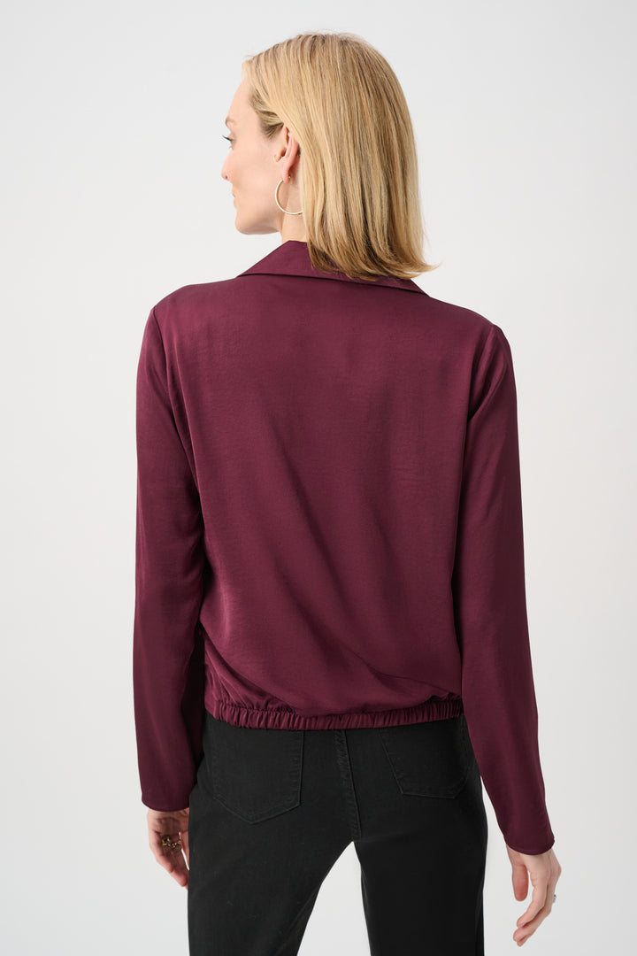 Recycled Satin V-Neck Cocoon Top Style 263204