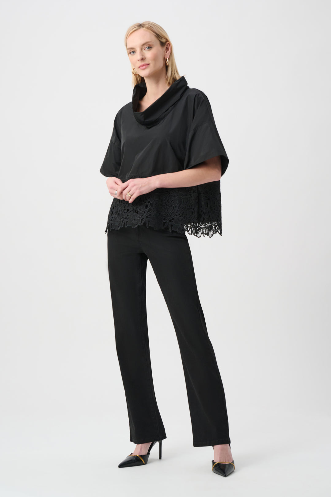 Memory Boxy Top With Lace Hem Style 263205