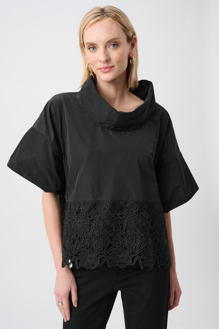 Memory Boxy Top With Lace Hem Style 263205