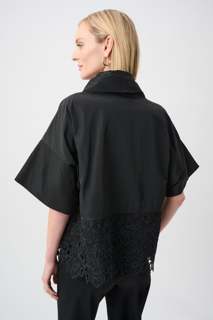 Memory Boxy Top With Lace Hem Style 263205