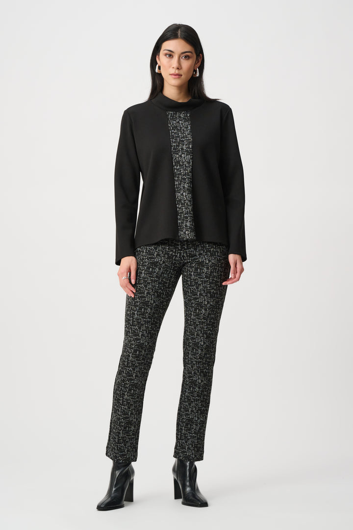 Jacquard And Scuba Jersey Boxy Top Style 263207