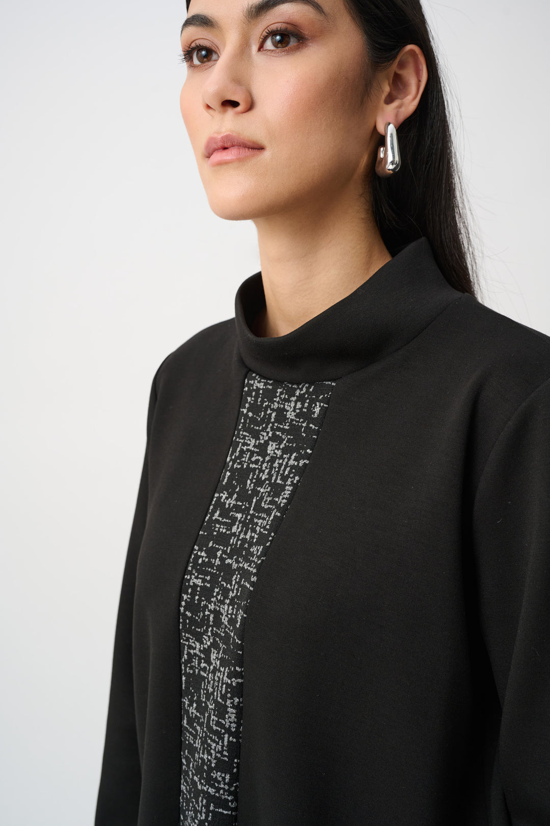 Jacquard And Scuba Jersey Boxy Top Style 263207