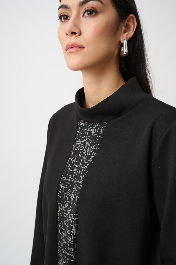 Jacquard And Scuba Jersey Boxy Top Style 263207