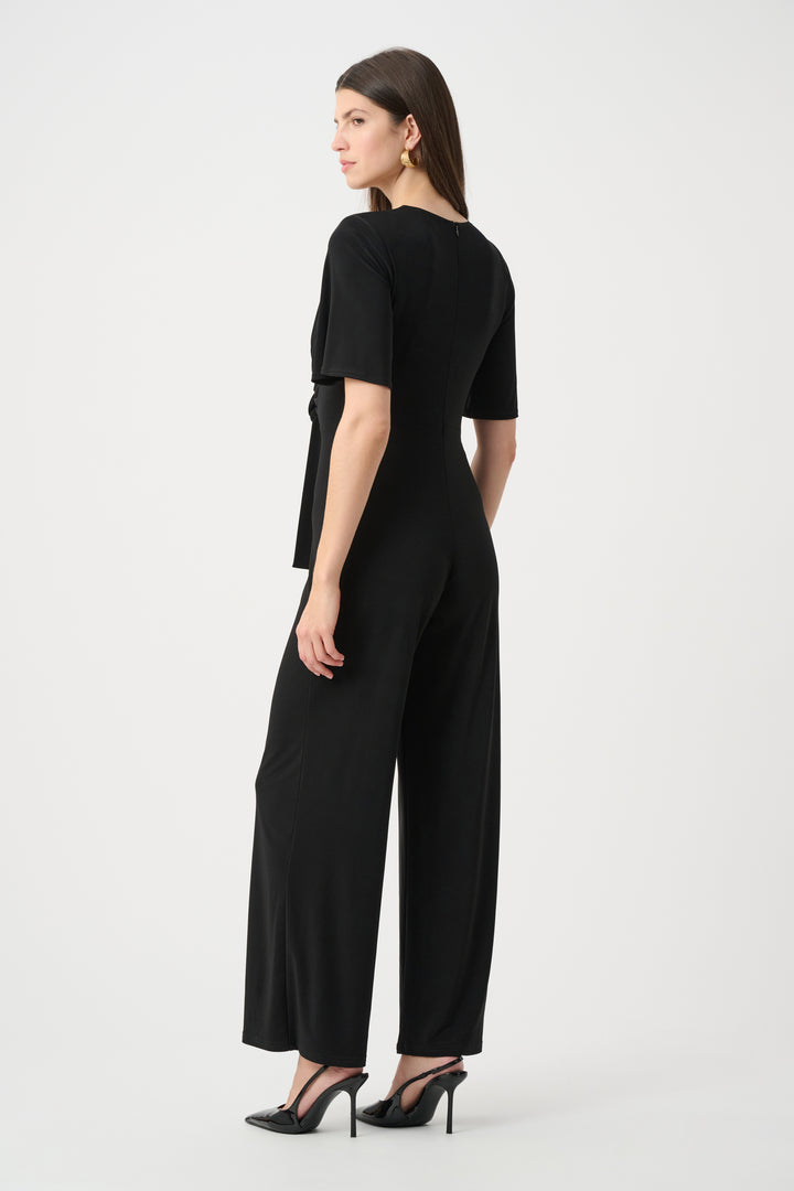 Silky Knit Wide-Leg Wrap Jumpsuit Style 263212