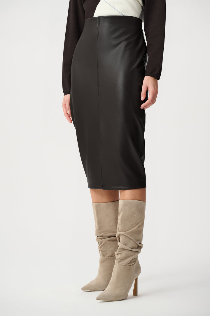 Bonded Leatherette Pencil Skirt Style 263213