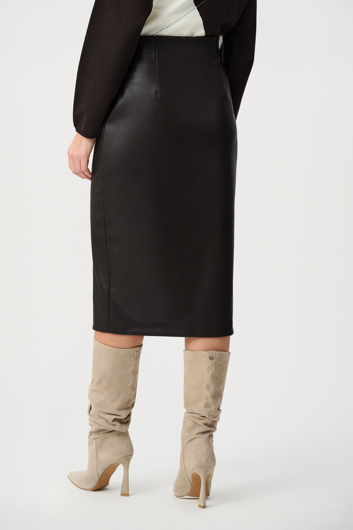 Bonded Leatherette Pencil Skirt Style 263213