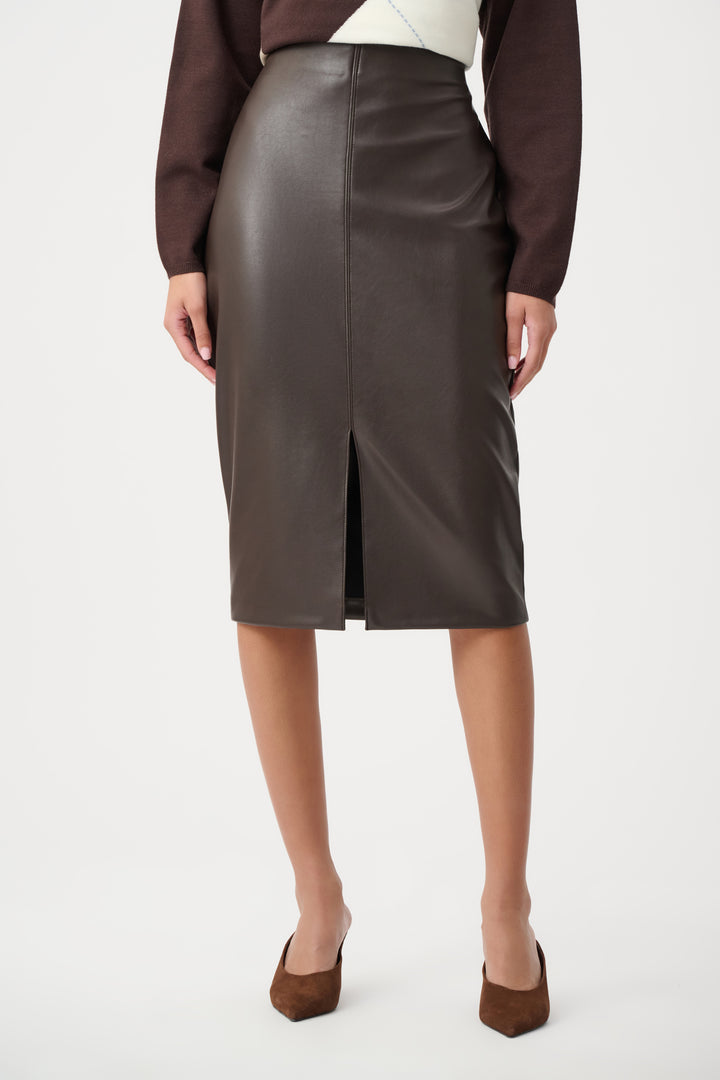 Bonded Leatherette Pencil Skirt Style 263213