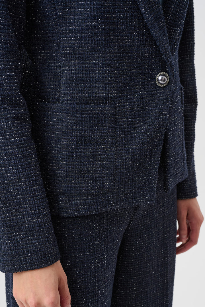 Lurex Boucle Fitted Blazer Style 263214