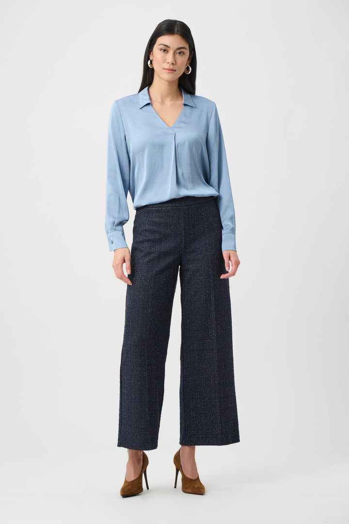 Lurex Boucle Wide-Leg Pull-On Pants Style 263215