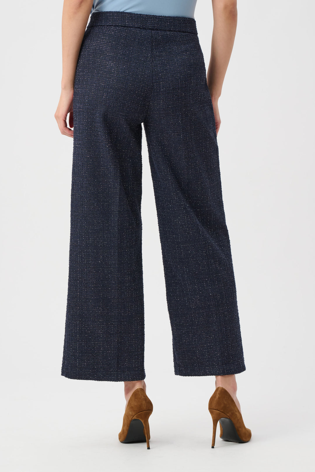 Lurex Boucle Wide-Leg Pull-On Pants Style 263215