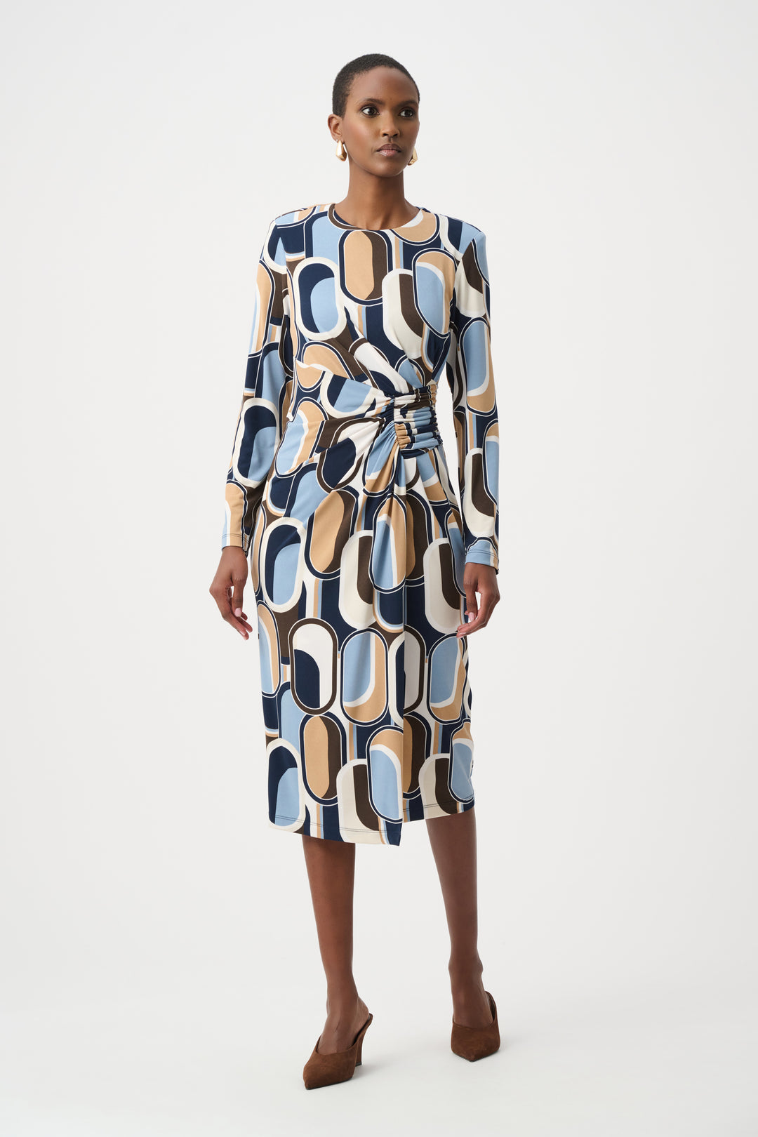 Silky Knit Printed Wrap Dress Style 263218