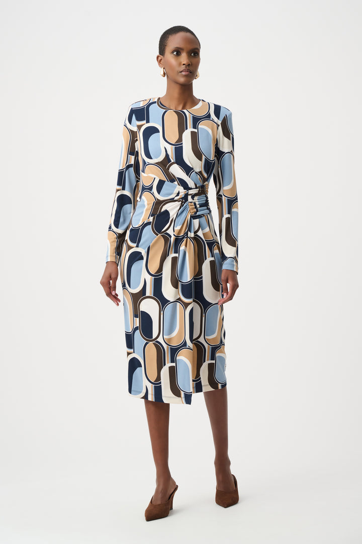 Silky Knit Printed Wrap Dress Style 263218