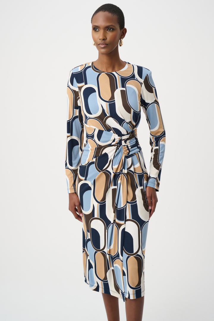 Silky Knit Printed Wrap Dress Style 263218