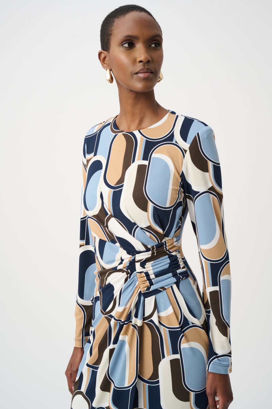 Silky Knit Printed Wrap Dress Style 263218