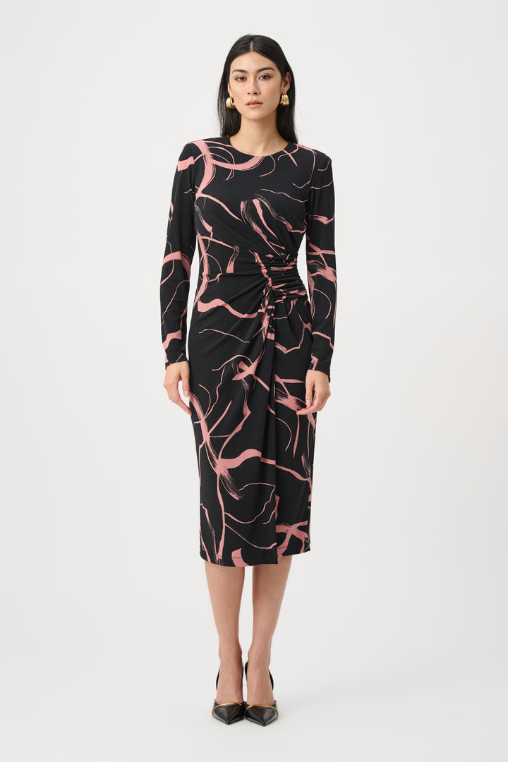 Silky Knit Printed Wrap Dress Style 263218