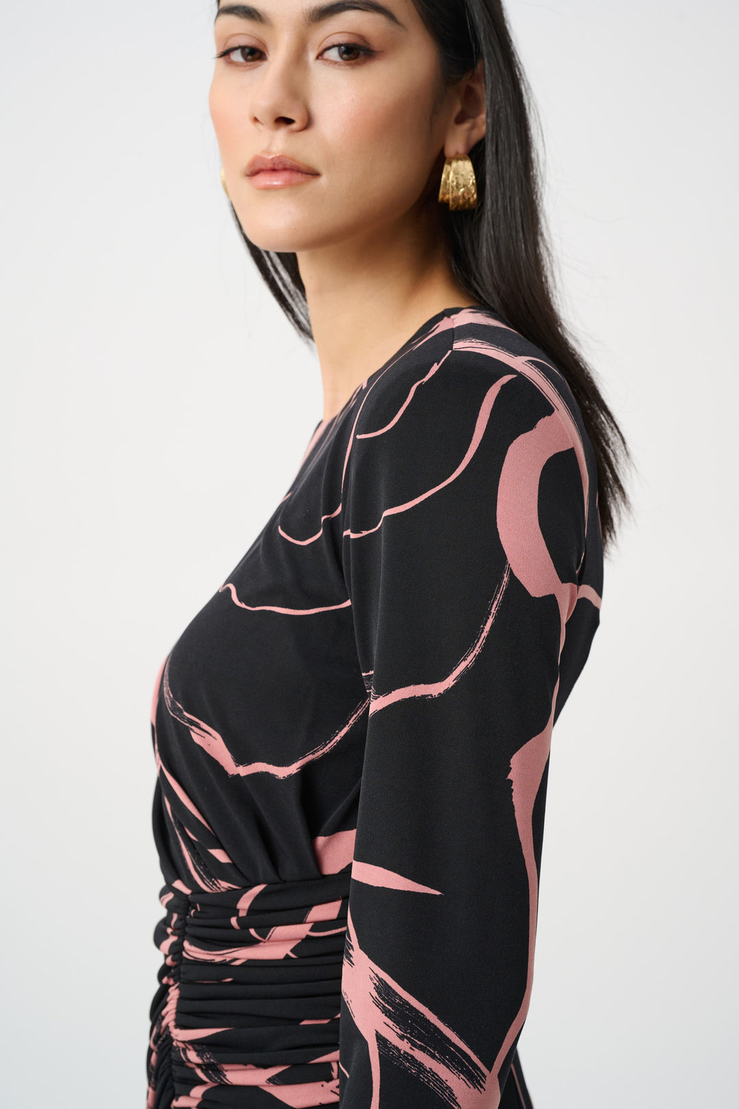Silky Knit Printed Wrap Dress Style 263218