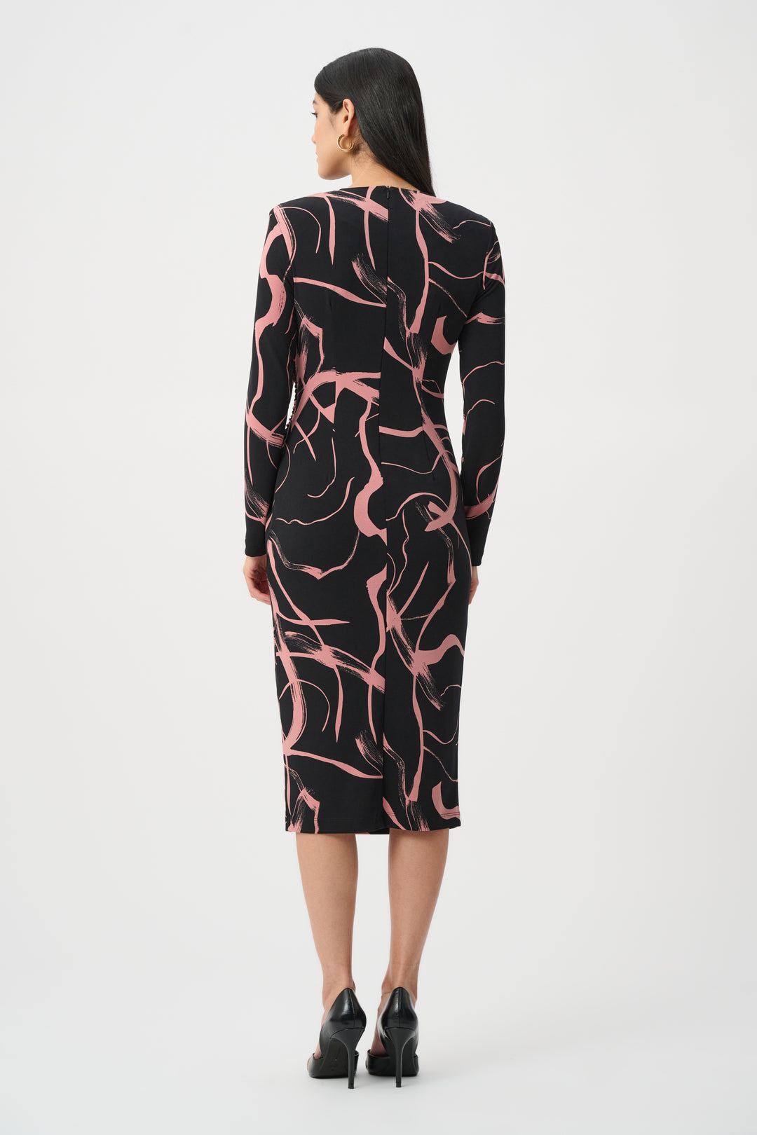 Silky Knit Printed Wrap Dress Style 263218