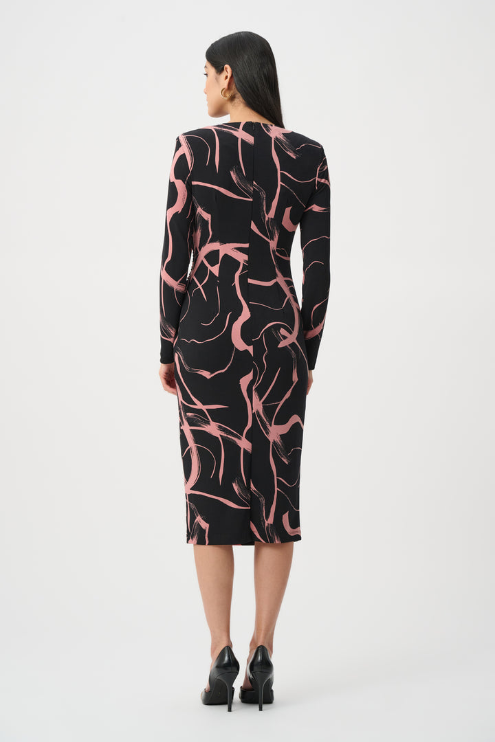 Silky Knit Printed Wrap Dress Style 263218