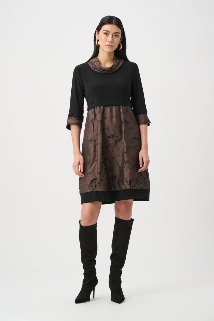 Jacquard Memory & Silky Knit cocoon Dress Style 263219