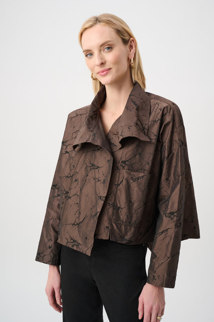 Jacquard Memory Asymmetrical Jacket Style 263222